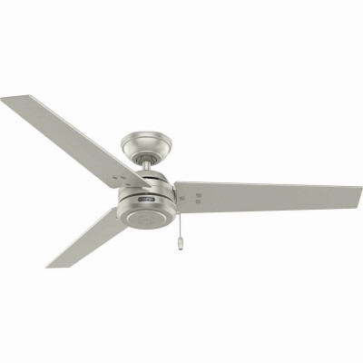 Hunter Cassius 52 In. Matte Silver Damp Rated Ceiling Fan
