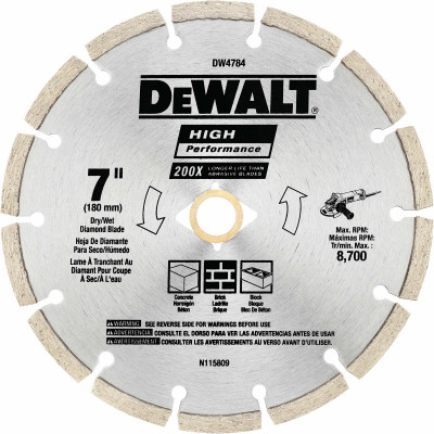 HP Segmented Diamond Circular Saw Blade, 7 In.