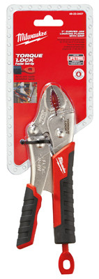 Torque Lock Curved Jaw Locking Pliers, Overmold Grips, 7 In.