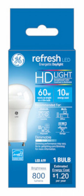 Refresh HD LED Specialty Light Bulb, Daylight, 800 Lumens, 10 Watt