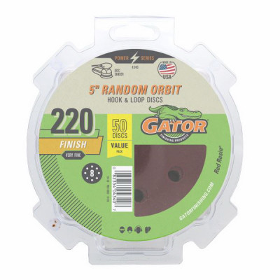 220-Grit Hook & Loop Sanding Discs, 5 In., 50-Pk.