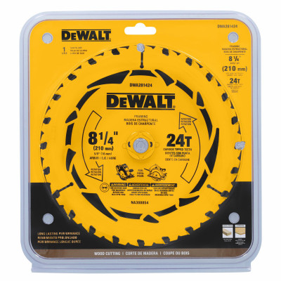 Circular Saw Blade, 24T, 8-1/4 In.