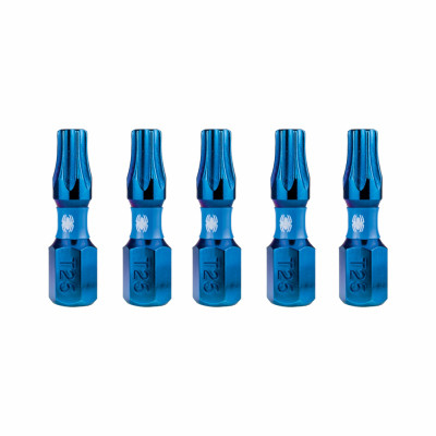 T25 Mach-Blue Torx Impact Driver Bits, 1 In., 5-Pk.