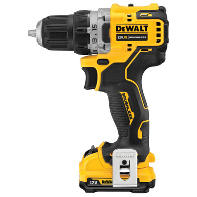 12-Volt Compact Drill Driver Kit, Brushless Motor, 3/8-In., 2 Lithium-Ion Batteries