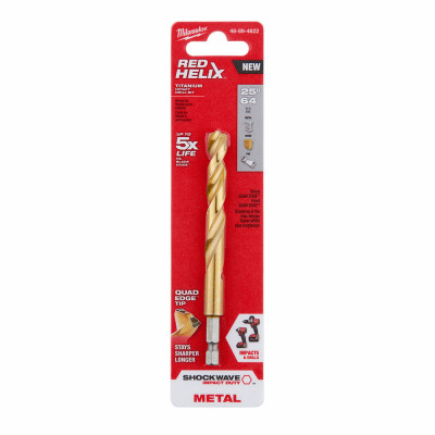 Shockwave Titanium Impact Drill Bit, 25/64 In.