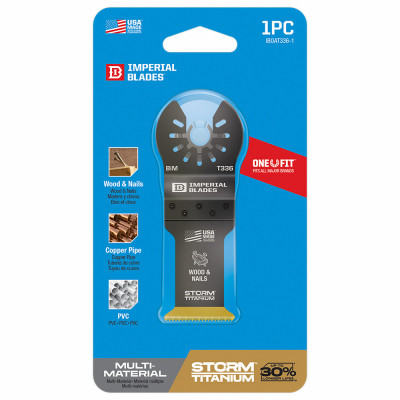 One Fit Storm Titanium Wood & Nails Oscillating Multi-Tool Blade, 1-1/4 In.