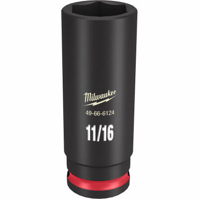 Shockwave Deep 6-Point SAE Impact Socket, 3/8 In. Drive, 11/16 In.
