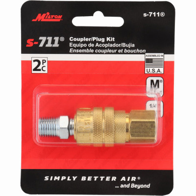 Compression Coupler & Plug Kit, M-Style, 1/4 In. NPT
