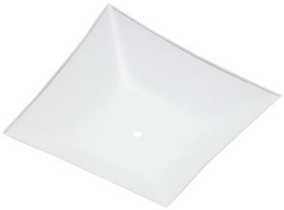 Light Cover, Square White, 12-In. (12 pieces)