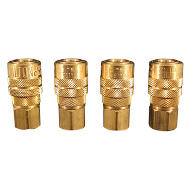 Air Compressor Coupler, M-Style, 1/4 In. FNPT, 4-Pk.