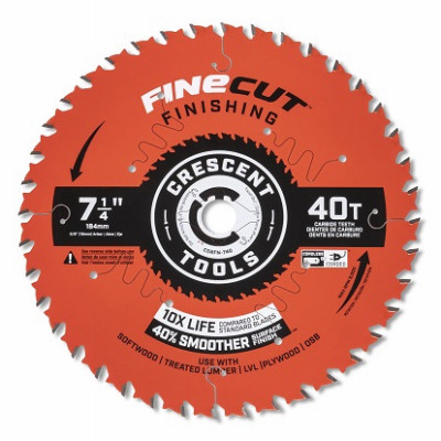 FineCut Finishing Circular Saw Blade, 40-Tooth x 7-1/4 In. (10 pieces)