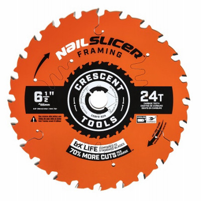 NailSlicer Framing Circular Saw Blade, 24-Tooth x 6-1/2 In.