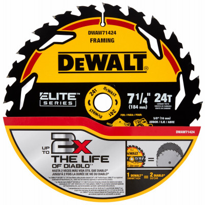 Elite Series Circular Saw Blade, 24-Tooth x 7-1/4 In.