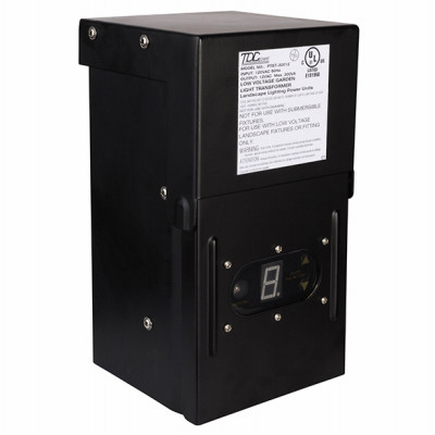 Low-Voltage Stake Light Transformer & Timer, 300 Watt