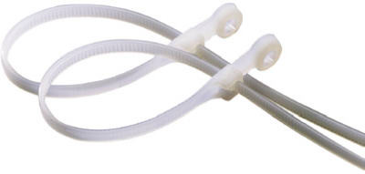 Black Mounting Cable Tie, Nylon, 8-In., 15-Pk.