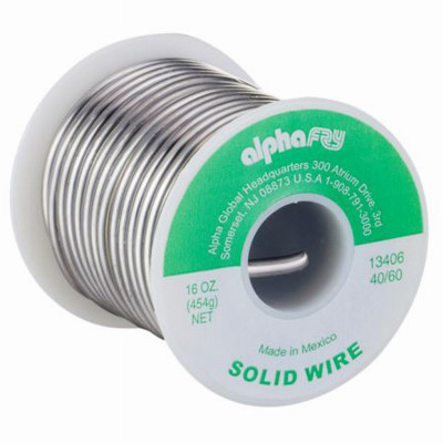 Leaded General-Purpose Solder, .125-In., 16-oz.