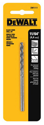 Black Oxide Drill Bit, 11/64 In.