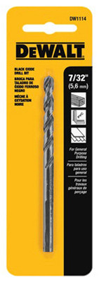 Black Oxide Drill Bit, 7/32 In.