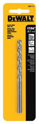 Black Oxide Drill Bit, 17/64 In.
