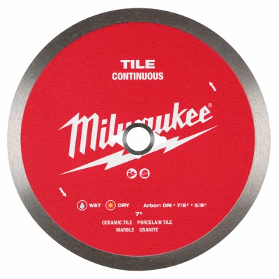 Tile Cutting Diamond Grinder Blade, Continuous Rim, 7 In.