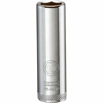 Metric Deep Socket, 6-Point, 1/4 In. Drive, 10mm