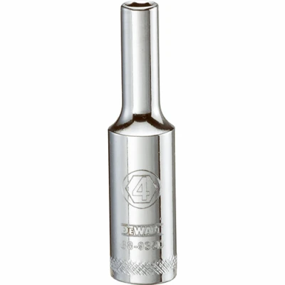 Metric Deep Socket, 6-Point, 1/4 In. Drive, 4mm