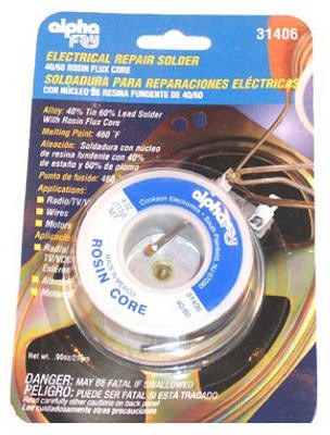 Leaded Electrical Solder, 4-oz., .093-Diameter