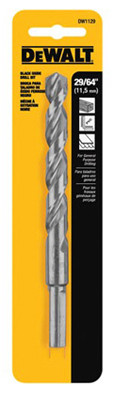 Black Oxide Drill Bit, 29/64 In.