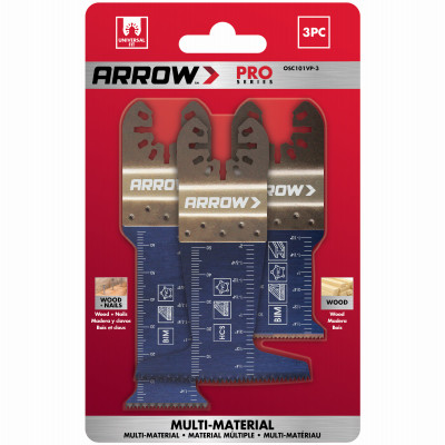 Standard Multi-Material Oscillating Tool Blades, 3-Pk.