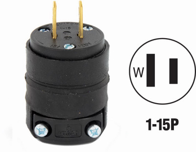 BLK CORD PLUG
