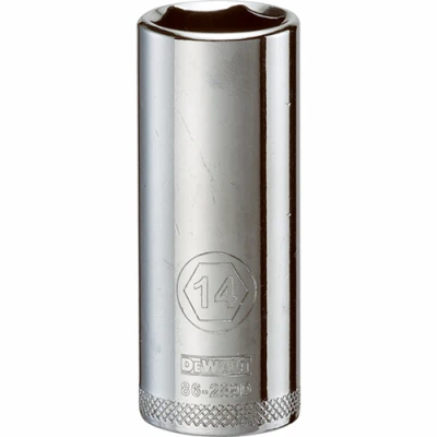 Metric Deep Socket, 6-Point, 1/4 In. Drive, 14mm
