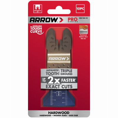 Ground Tooth Power Hardwood Oscillating Tool Blade, 1-3/4-In., 10-Pk.