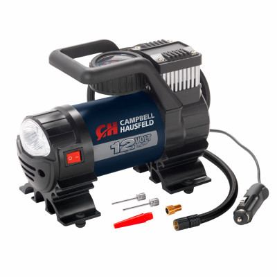 12-Volt Tire Inflator, LED Light & Gauge, 150 PSI