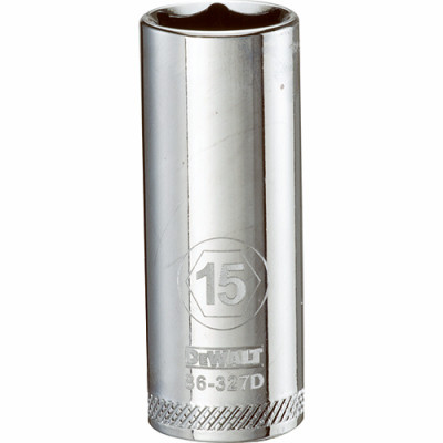 Metric Deep Socket, 6-Point, 3/8 In. Drive, 15mm