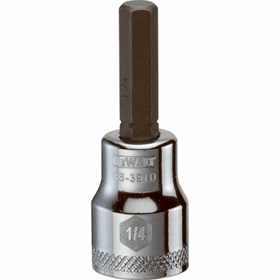 Hex Bit Socket, 1/4 In., 3/8 In. Drive