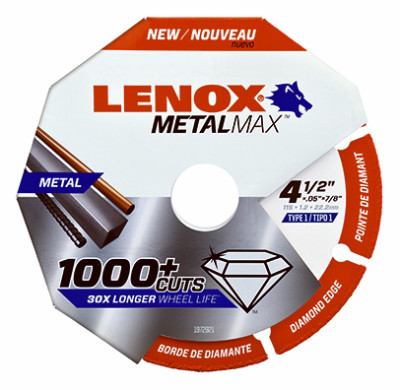 MetalMax Cut-Off Wheel, Diamond Edge, 4-1/2 x 7/8 In.
