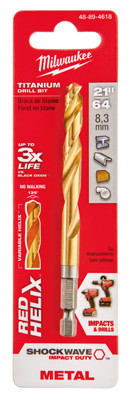 Shockwave Impact-Duty Titanium Drill Bit, 21/64 In.