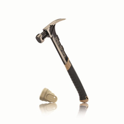 Spec Ops Tools Steel Framing Hammer, 28 oz, Rip Claw, Milled Face, Shock-Absorbing Grip