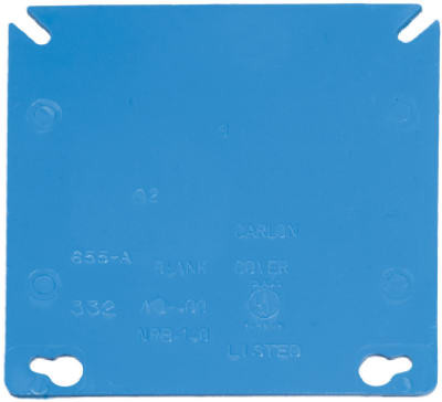 2 Gang Blank Box Cover, 4 In. Square