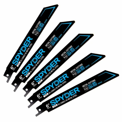 Bi-Metal Reciprocating Saw Blades, Metal Cutting, 18-TPI, 6 In., 5-Pk.