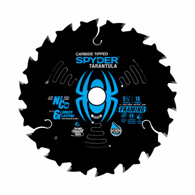 Tarantula Framing Circular Saw Blade, 18-Tooth, 5-1/2 In.
