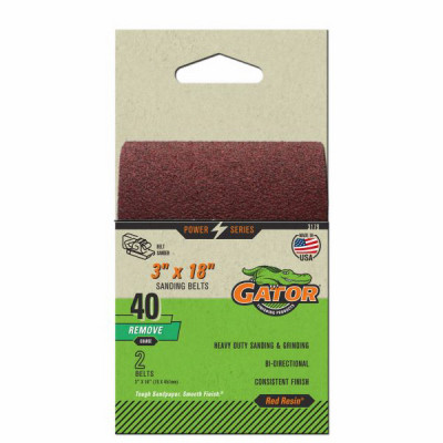 Bi-Directional Sanding Sheet, 40-Grit, 3 x 18 In., 2-Pk.
