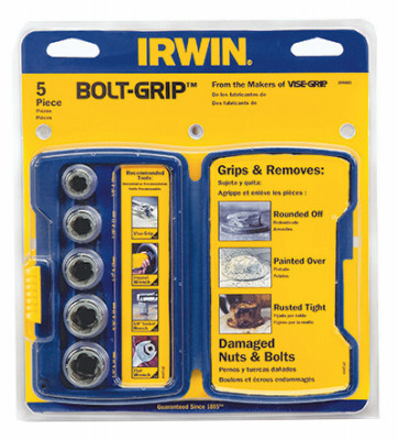 5-Pc. Bolt Grip Bolt Extractor Base Set, High Carbon Steel