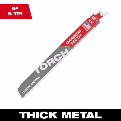Sawzall The Torch Reciprocating Saw Blade, 7 TPI Carbide Teeth, 9 In.