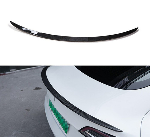 Rear Trunk Carbon Fiber, matte black  or gloss black Spoiler For Tesla Model 3 2017-2021