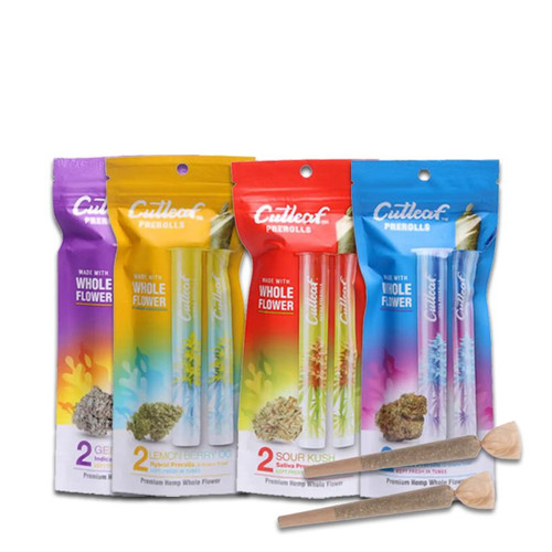 CUTLEAF PREMIUM WHOLE FLOWER HEMP PRE-ROLLS 2CT