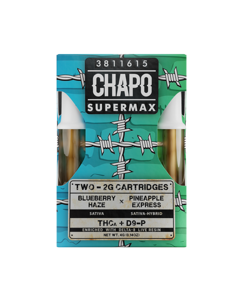 CHAPO SUPERMAX 2 X 2GM CARTRIDGES THCA + D9-P