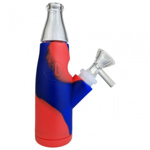 ASSORTED SILICONE TYE-DYE SODA BOTTLE WATER PIPE - [SWP478]