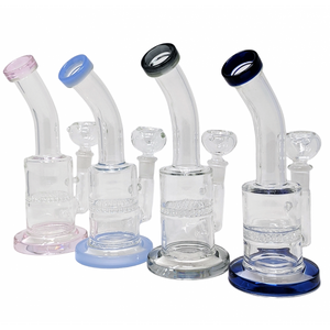 8" ASSORTED HONEYCOMB PERC WATER PIPE [SAJ04]