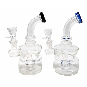 6" MINI SHOWERHEAD PERC CONICAL CYLINDER WATER PIPE RIG - [SG2657]